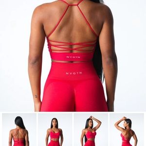 NVGTN Candy Apple Cascade Sports Bra